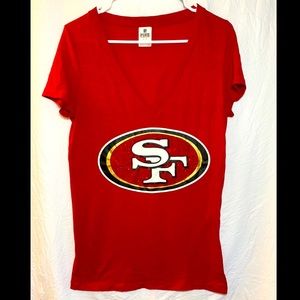 PINK Victoria secret 49er v neck shirt